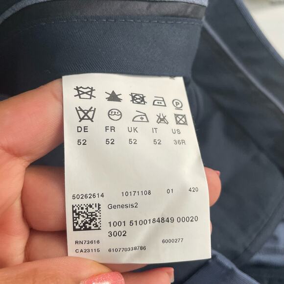 Hugo Boss Dress Pants Men's Navy Blue 100% Virgin Wool Size‎ 36 - Picture 3 of 5